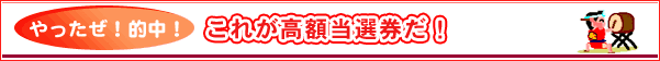 やったぜ!的中! これが高額当選券だ!
